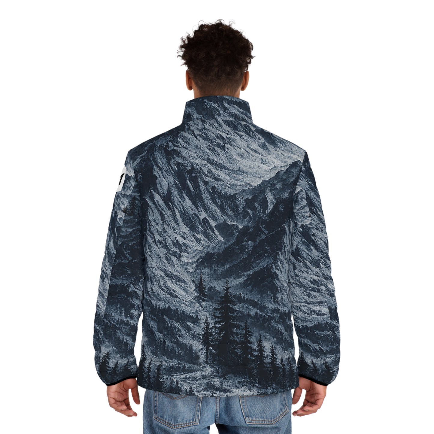 Copie de la doudoune Mountain Forest — Imprimé all-over paysage pour homme