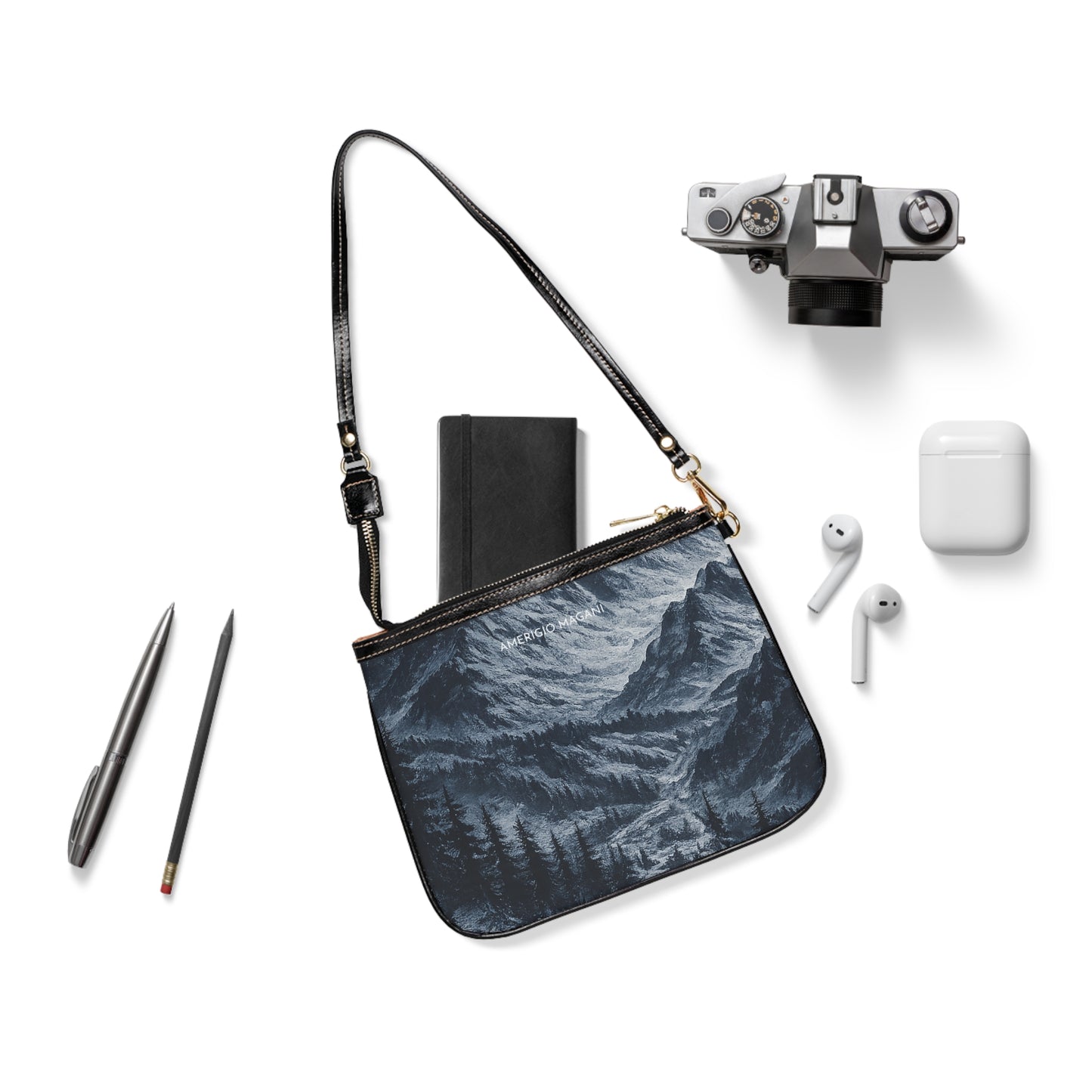 Mountain Landscape Shoulder Bag — Small Scenic Shoulder Bag