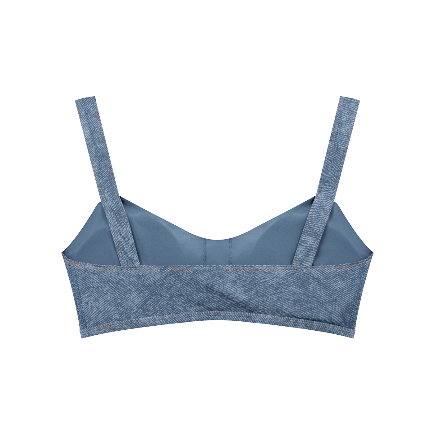 Soutien-gorge de sport en faux denim pour femme