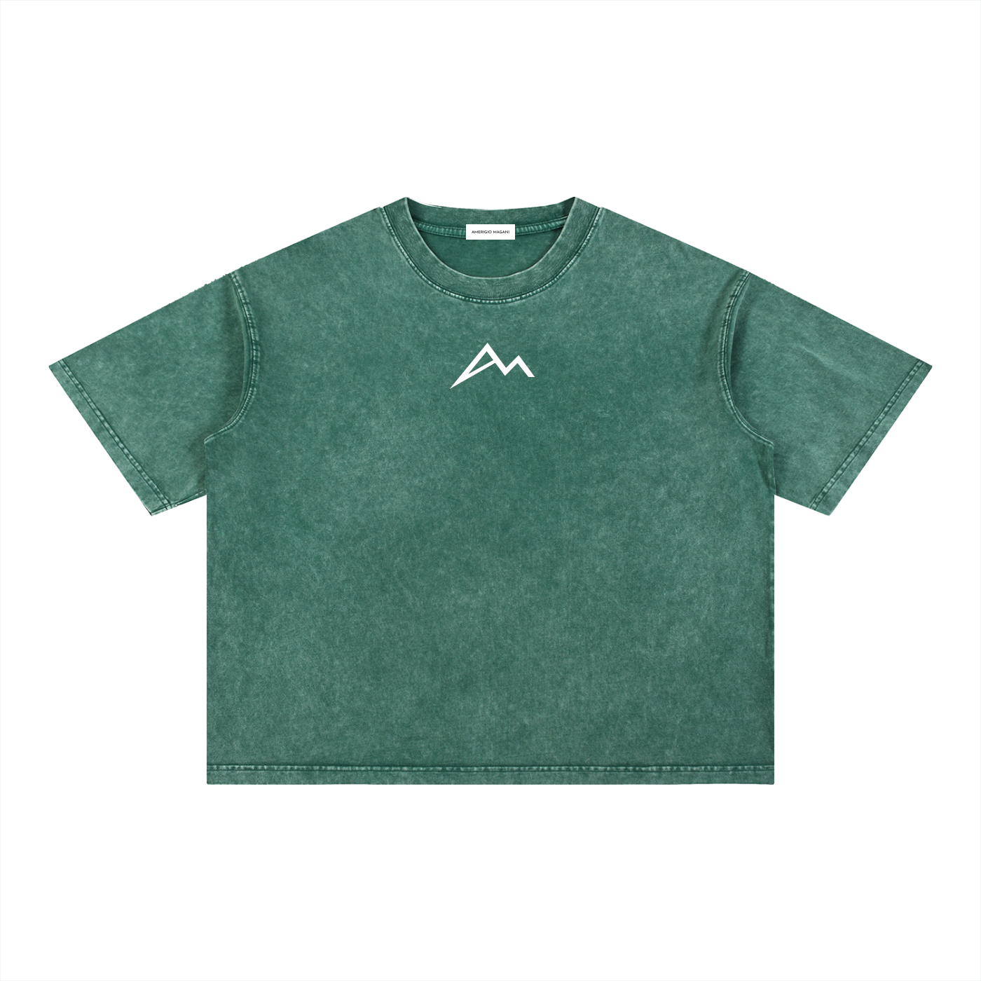 Boxy Baumwoll-T-Shirt mit Mineralwaschung