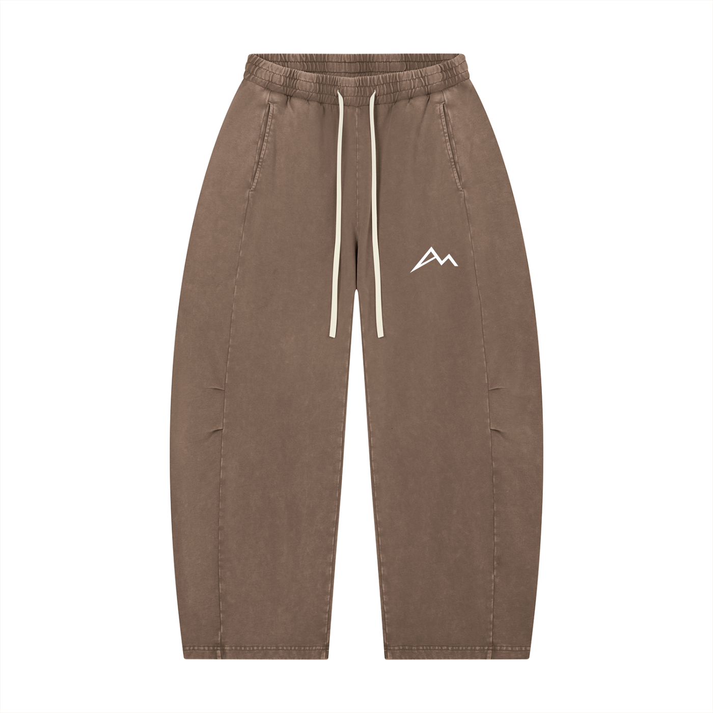 Unisex Mineral Wash Barrel Leg Pants