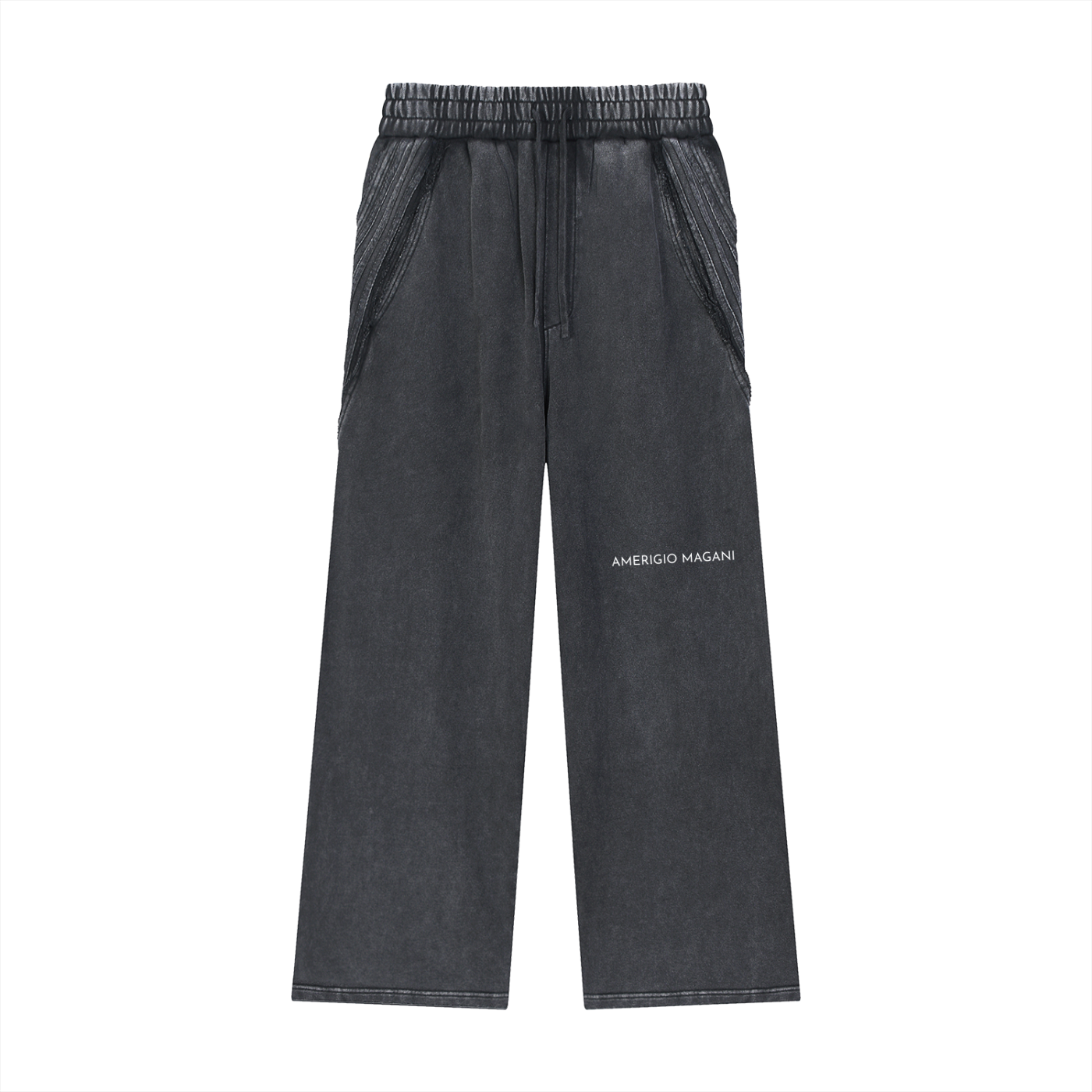 Snow Washed Tape Raw Edge Sweatpants