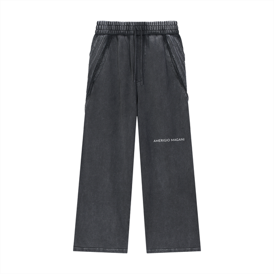Snow Washed Tape Raw Edge Sweatpants