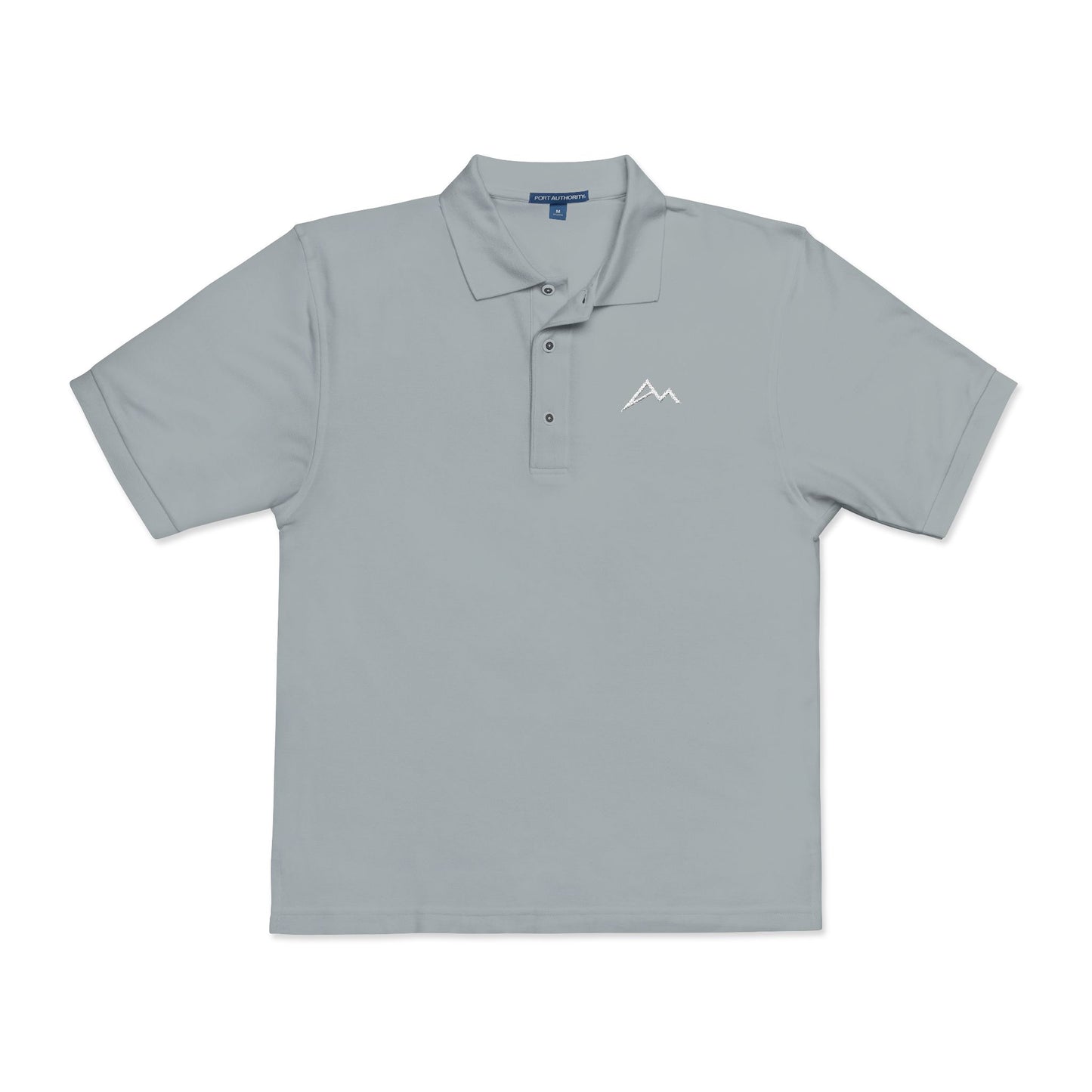 Embroidered Minimalist Mountain Polo Shirt