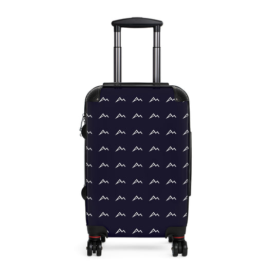 Navy Mountain Pattern Carry-On Suitcase