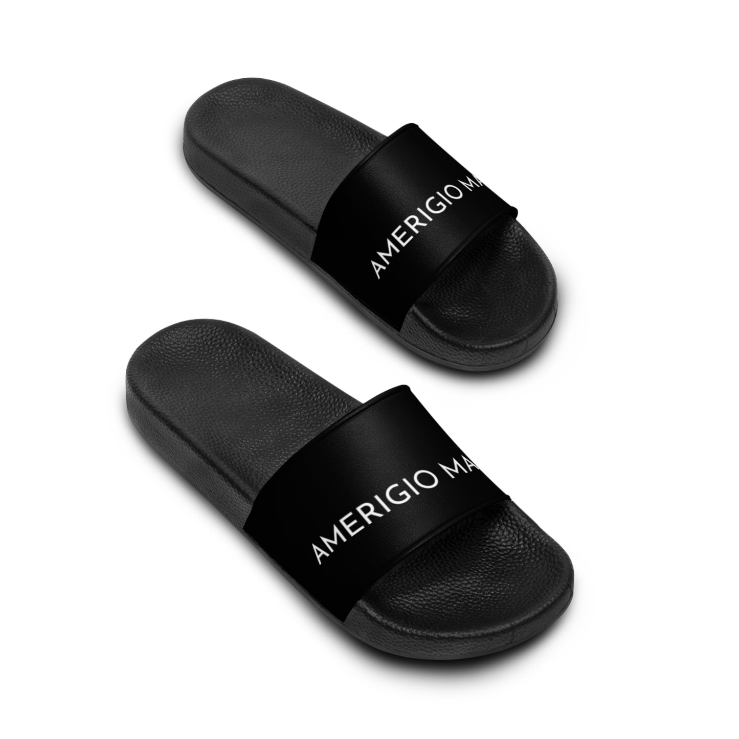 Amerigio Magan Black Slide Sandals — Men's Casual Pool & Beach Slides