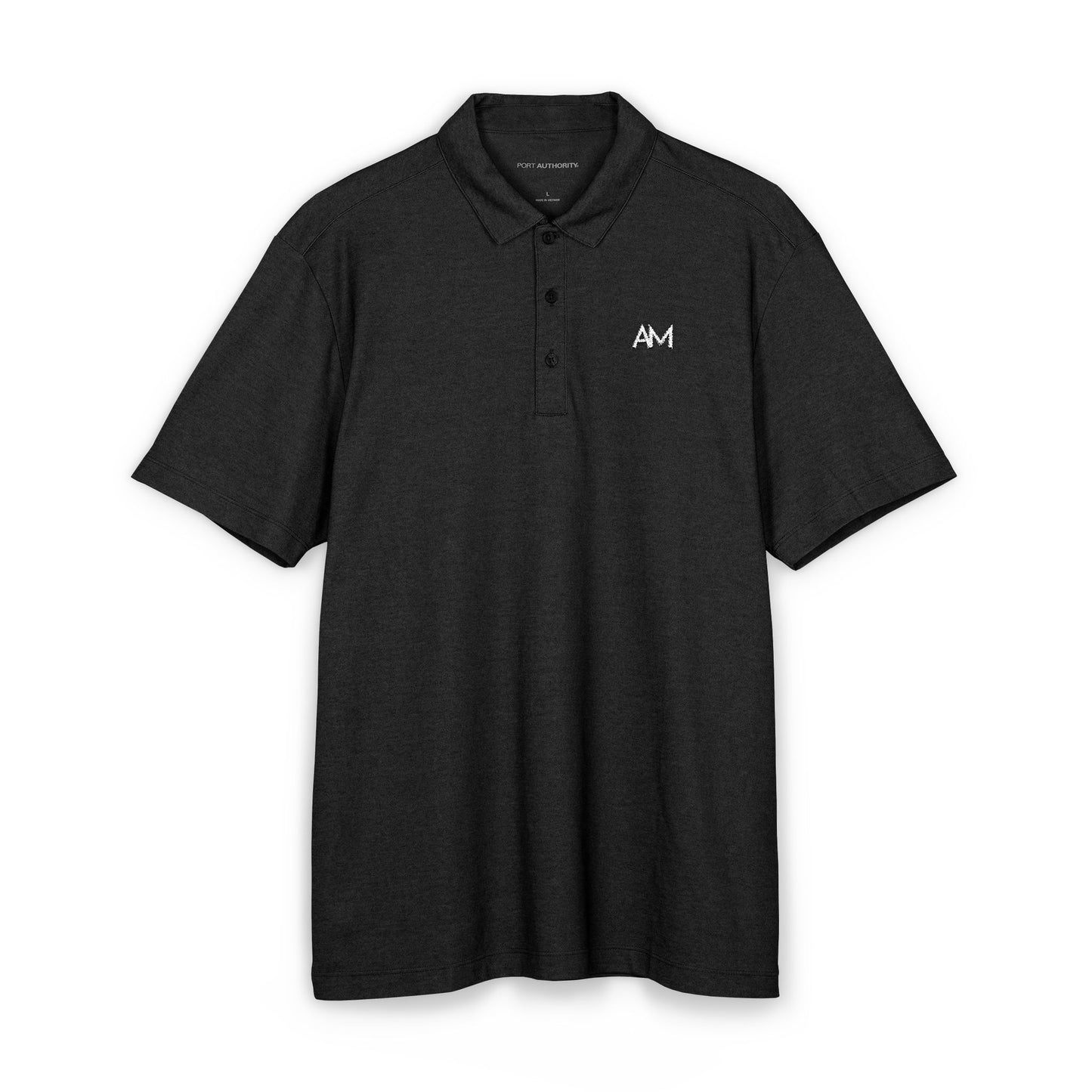 Men's Black Polo Shirt Embroidered Logo – Casual Golf & Workwear