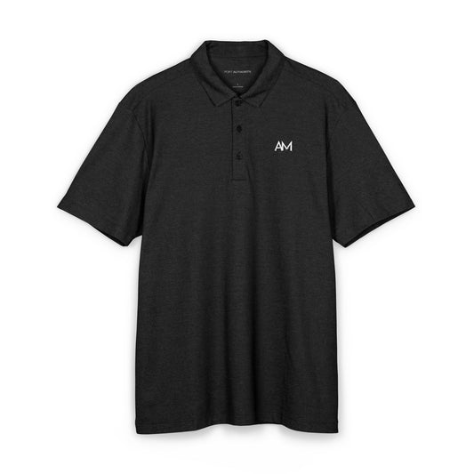 Men's Black Polo Shirt Embroidered Logo – Casual Golf & Workwear