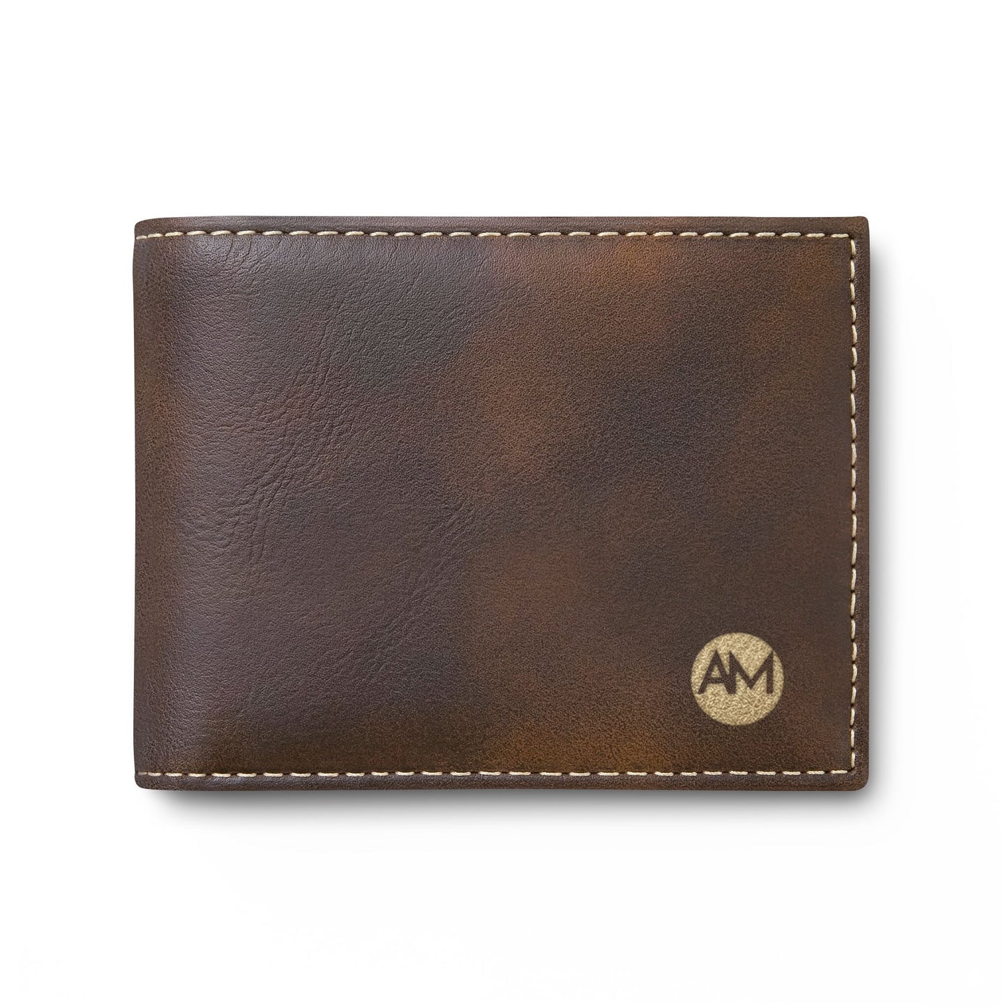 Classic Bi-Fold Wallet with Flip — Slim Leather Card & Cash Holder AM