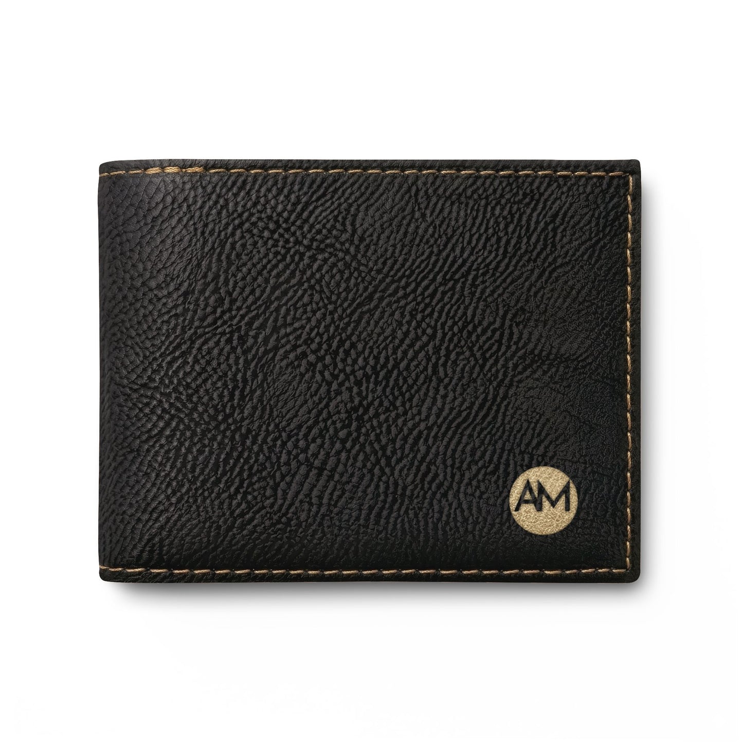 Classic Bi-Fold Wallet with Flip — Slim Leather Card & Cash Holder AM