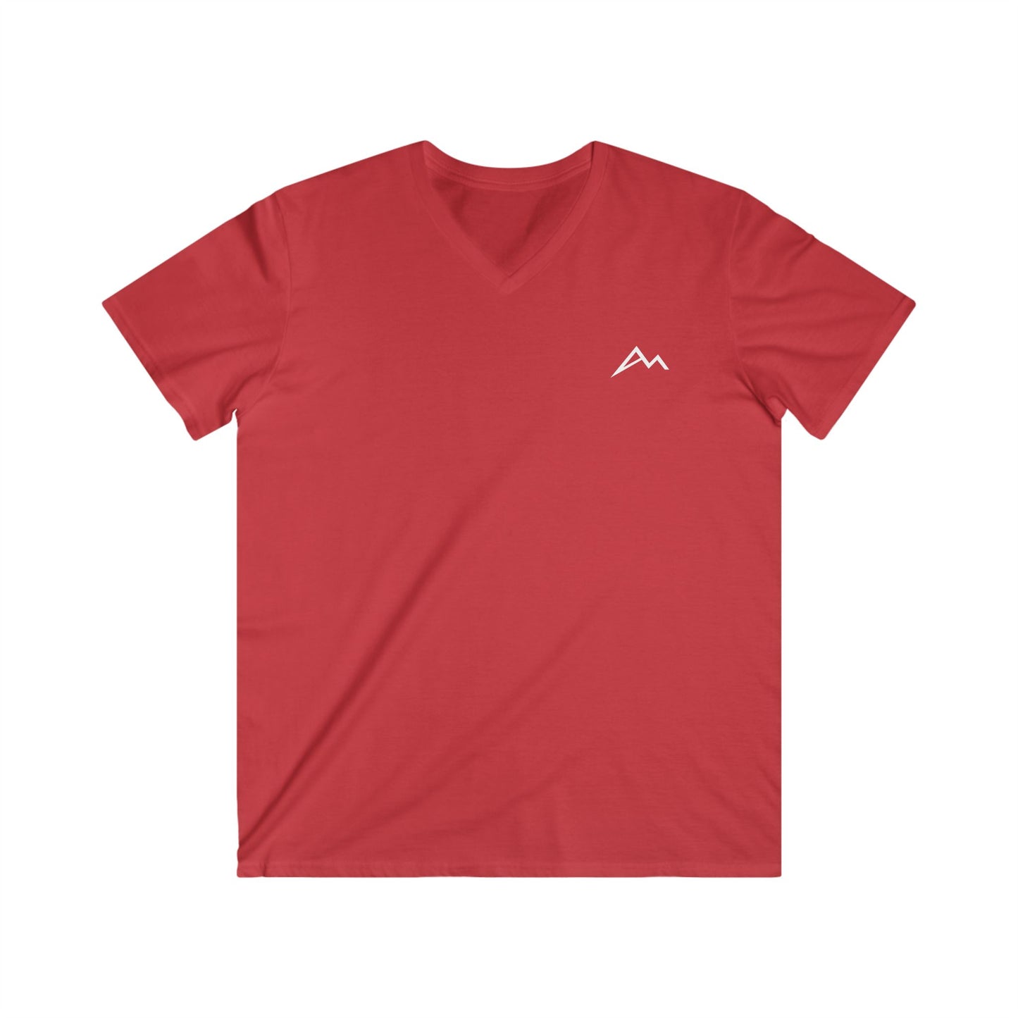 Men's Mountain Logo V-Neck Tee — Minimalist Outdoor Graphic Shirt