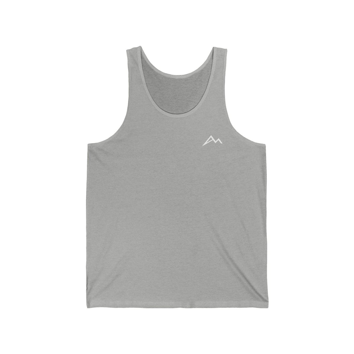 Minimal Mountain Logo Tank Top — Casual Black Athletic Jersey Tank