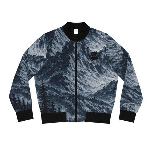 Mountain Mist Womens Bomber Jacket — Scenic All-Over Print