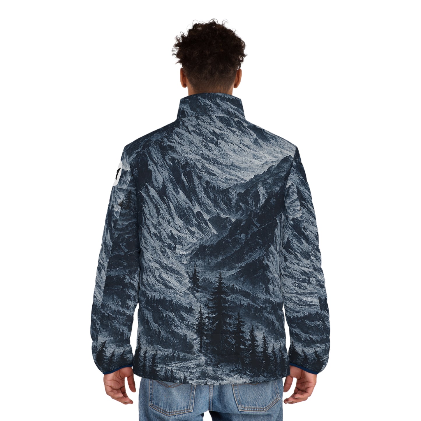 Copie de la doudoune Mountain Forest — Imprimé all-over paysage pour homme