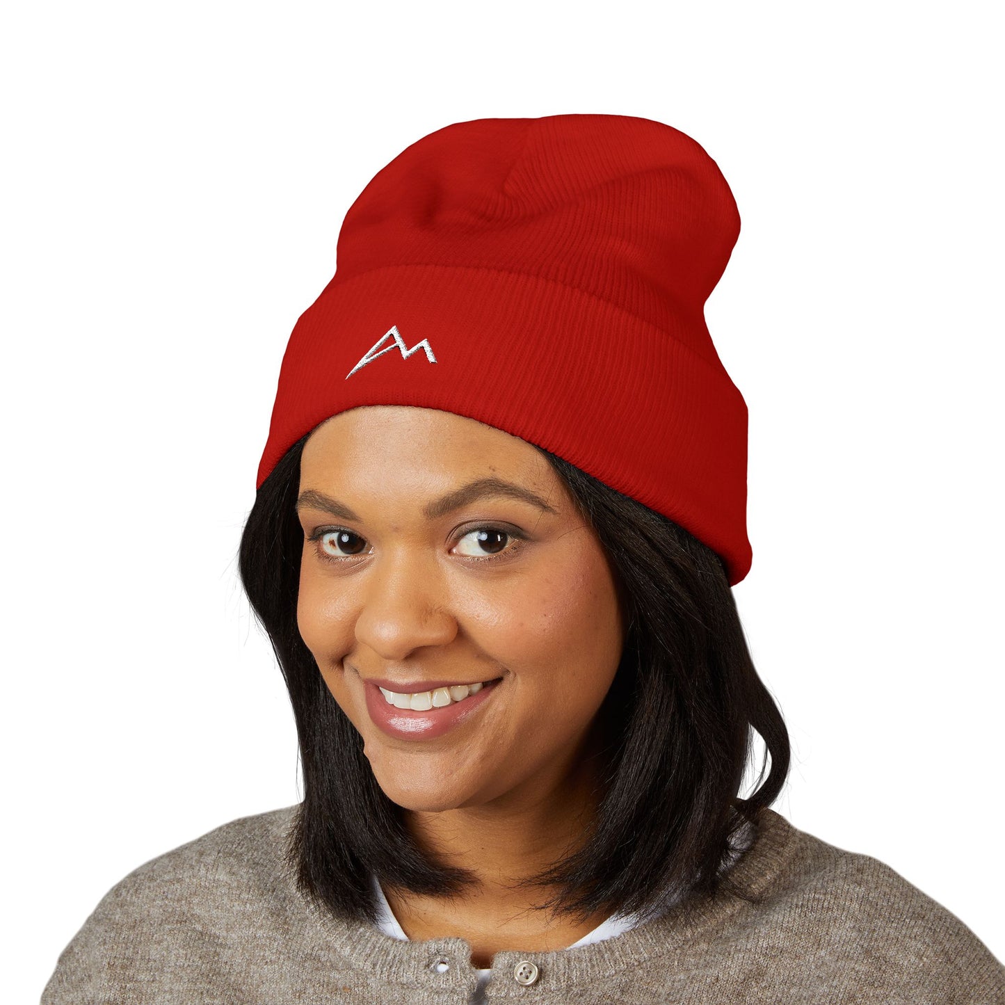 Embroidered Mountain Logo Beanie