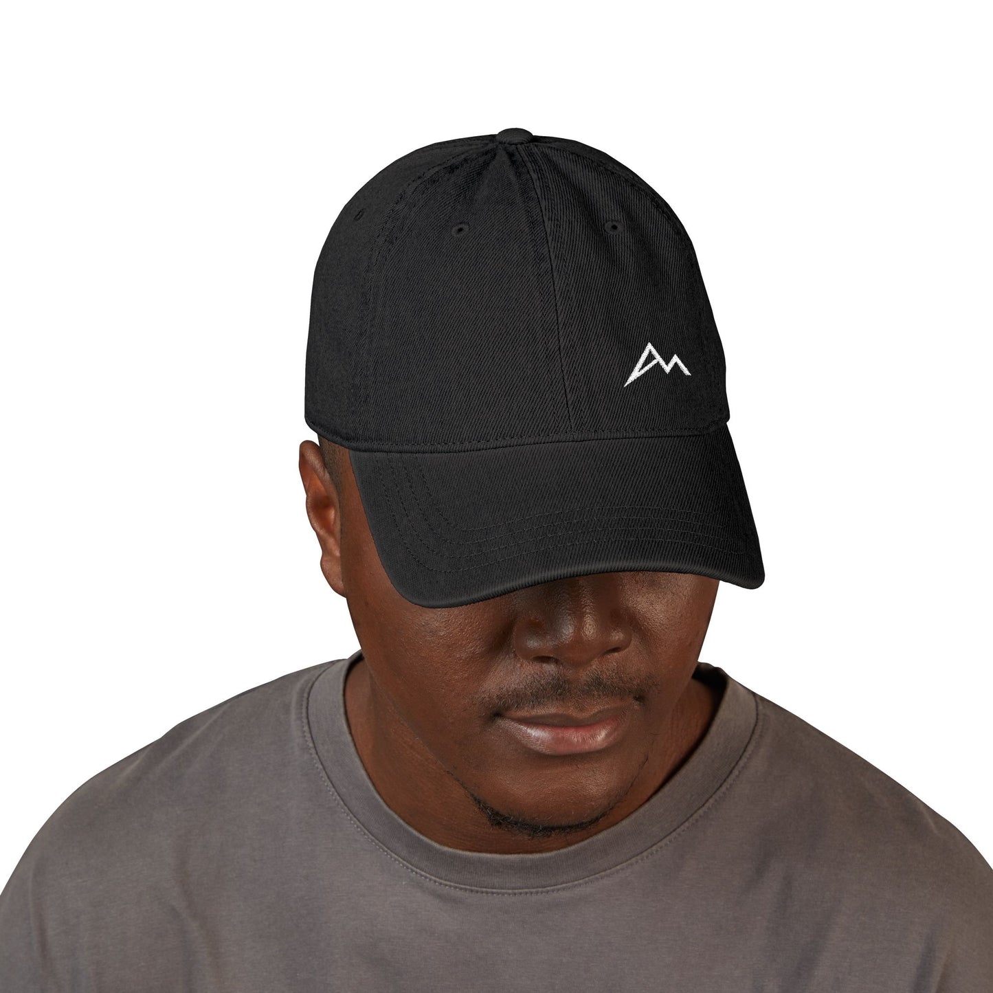 Embroidered Mountain Logo Denim Hat