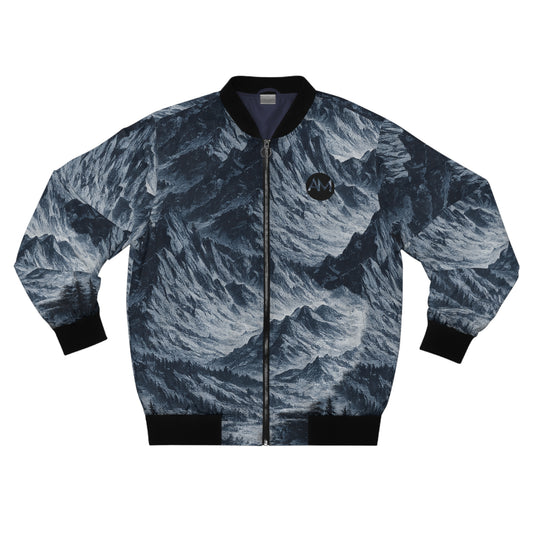 Mountain Wave Bomber Jacket — All-Over Print Men's Outerwear