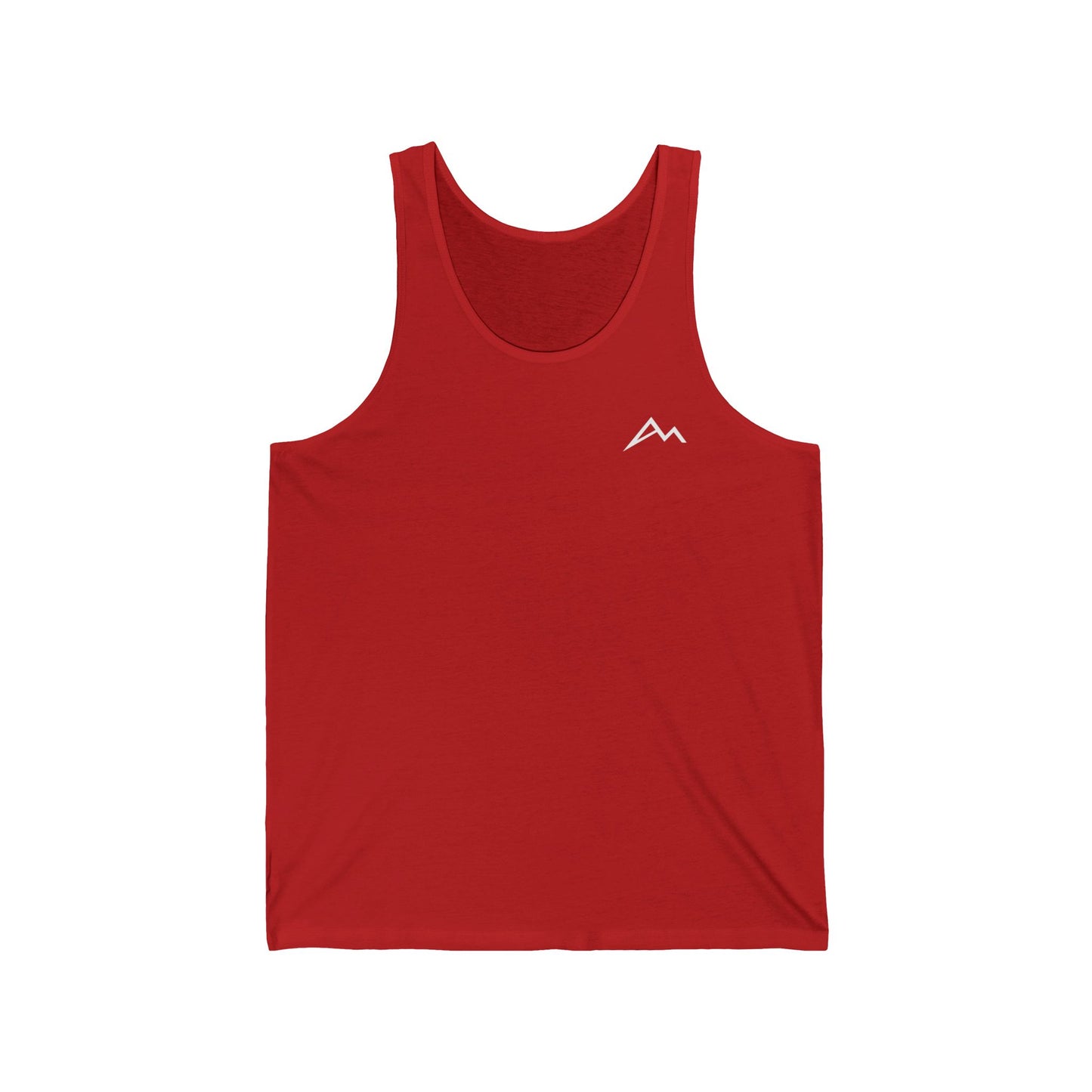 Minimal Mountain Logo Tank Top — Casual Black Athletic Jersey Tank