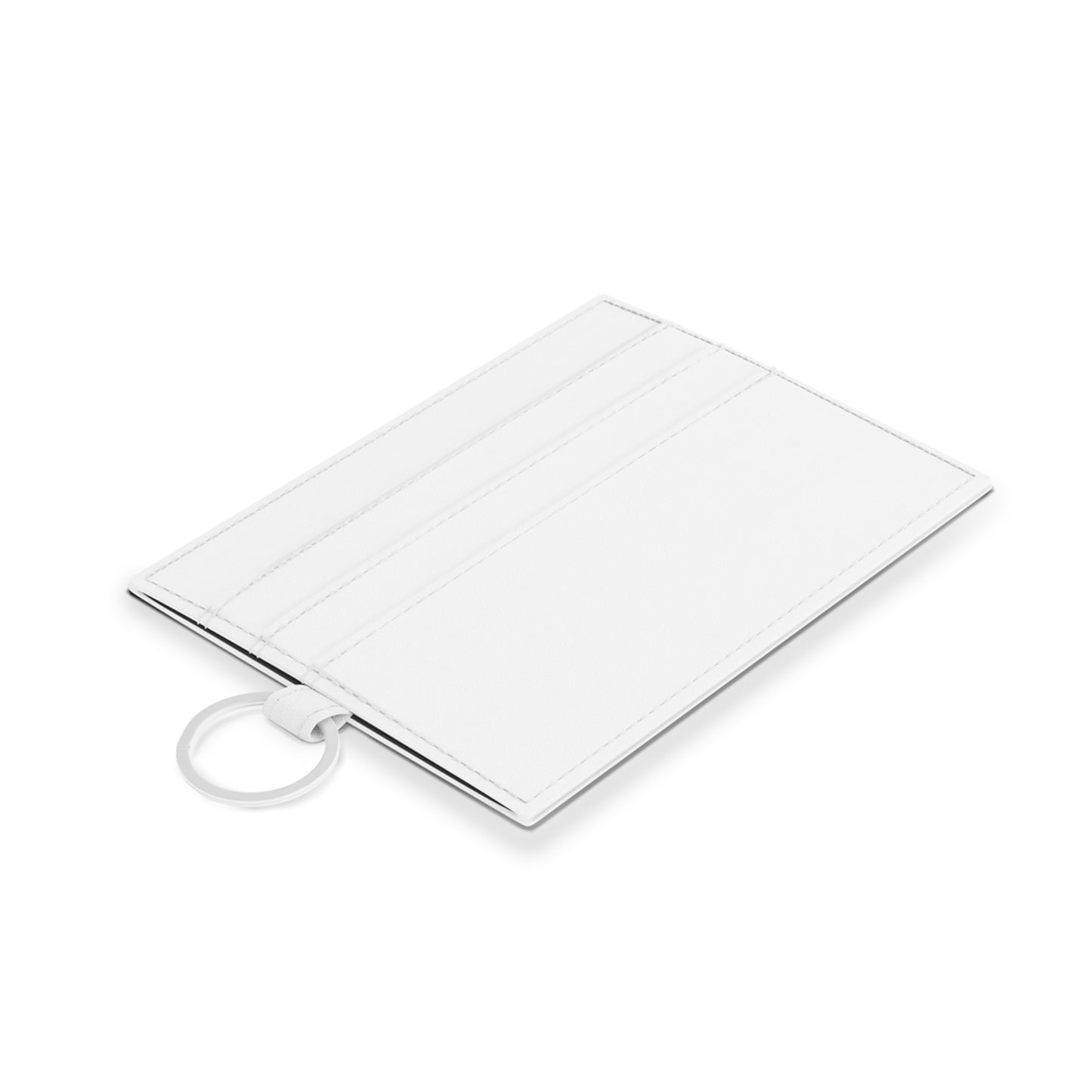 Personalized Saffiano Leather Card Holder – Minimal Name ID Wallet
