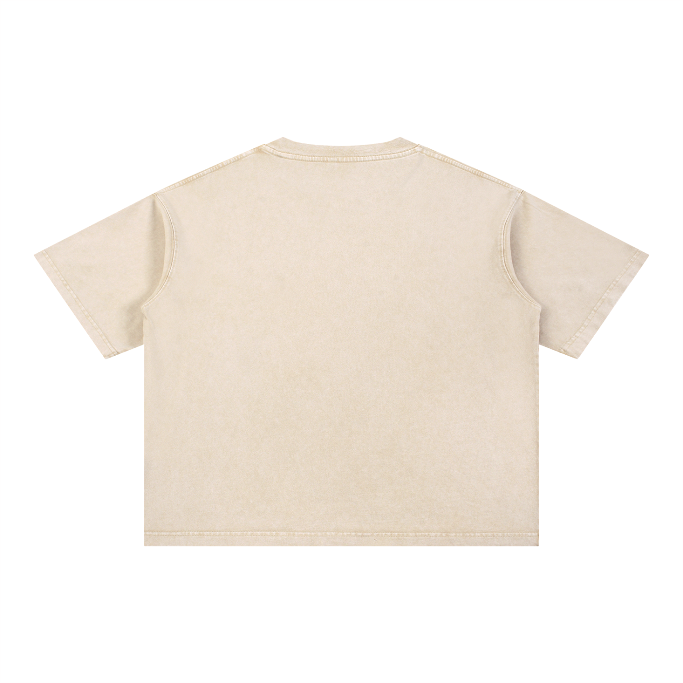 Boxy Baumwoll-T-Shirt mit Mineralwaschung