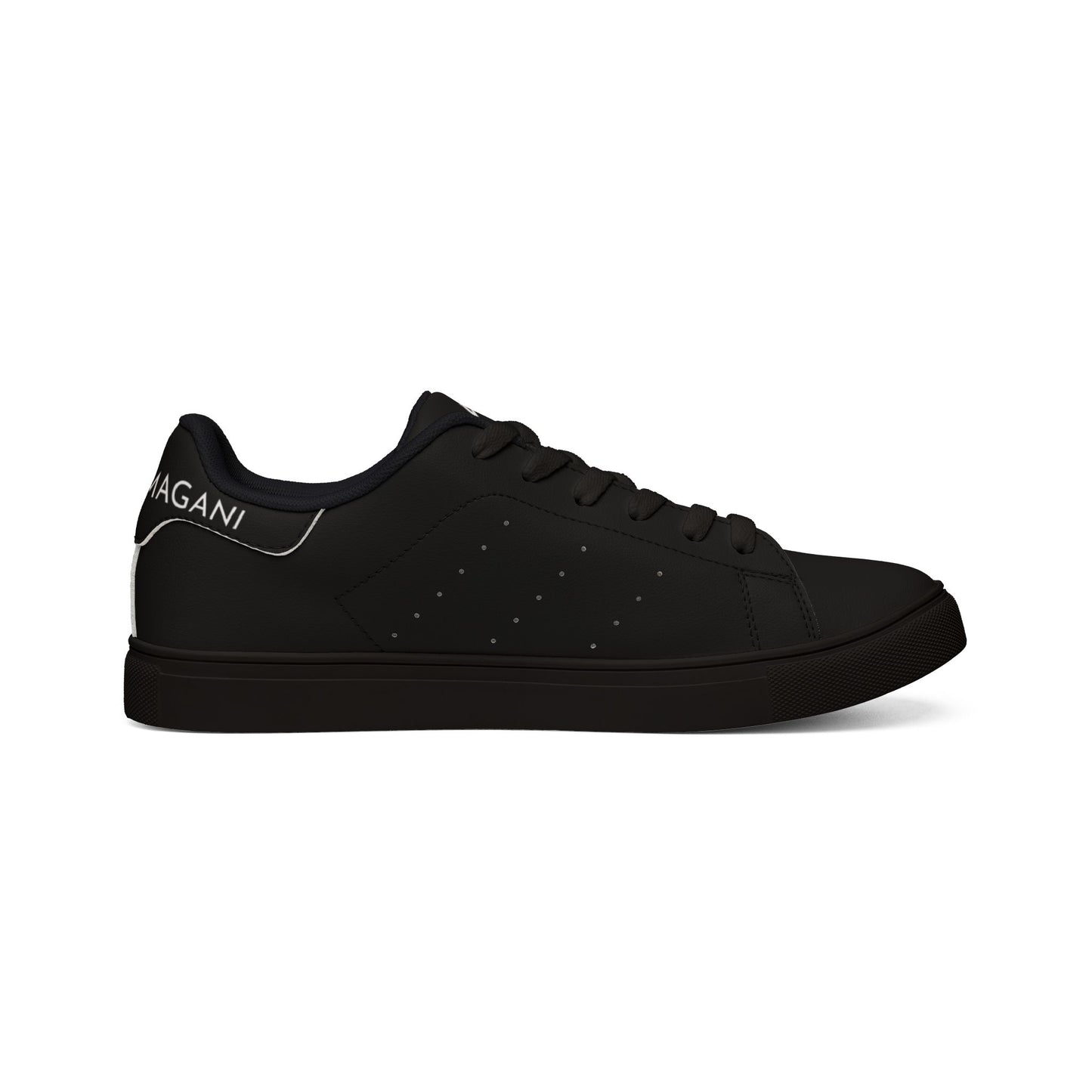 Men's Black Low-Top Leather Sneakers