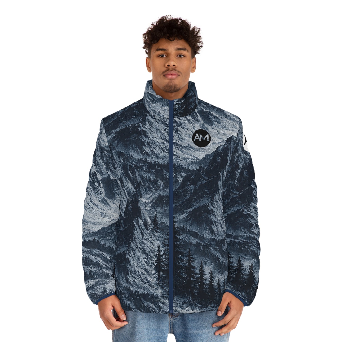 Copie de la doudoune Mountain Forest — Imprimé all-over paysage pour homme