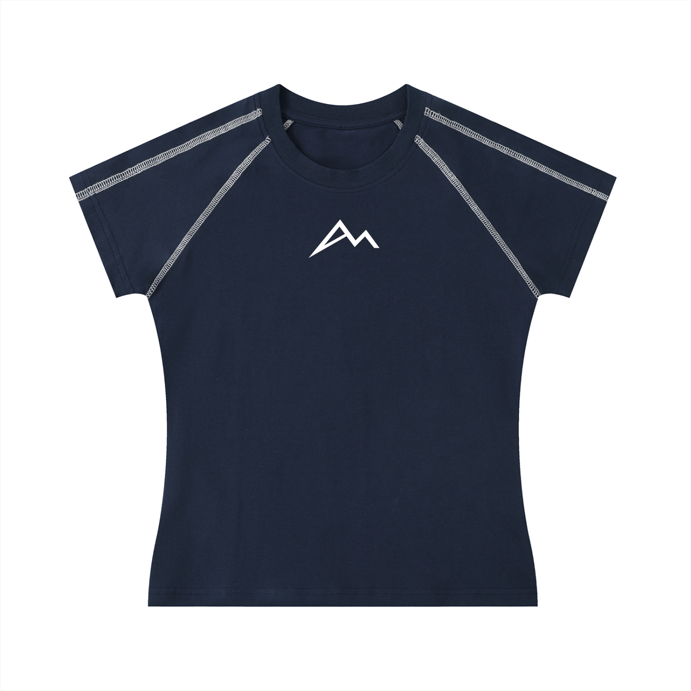 Damen Raglan-T-Shirt mit Kontrastnähten