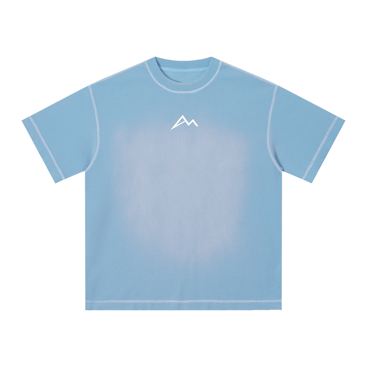 Unisex Sunfade Waffel-T-Shirt mit kastigem Schnitt