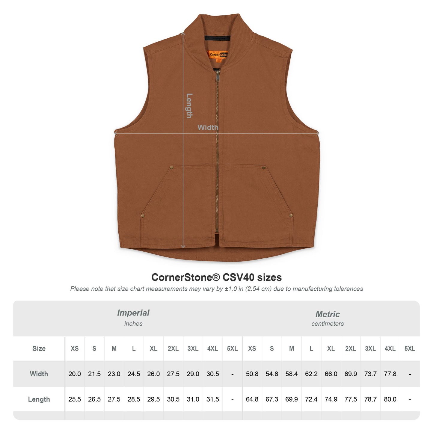 Washed Duck Cloth Work Vest