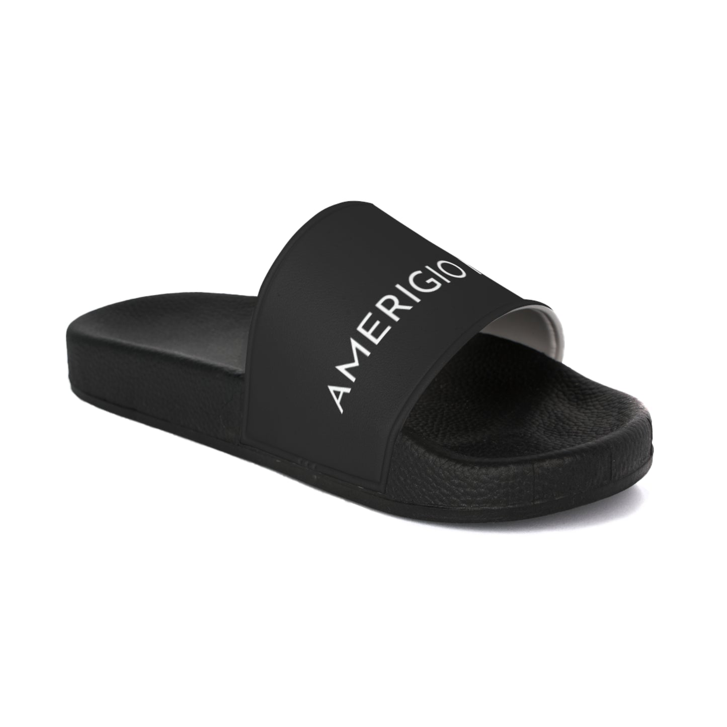 Amerigio Magan Black Slide Sandals — Men's Casual Pool & Beach Slides