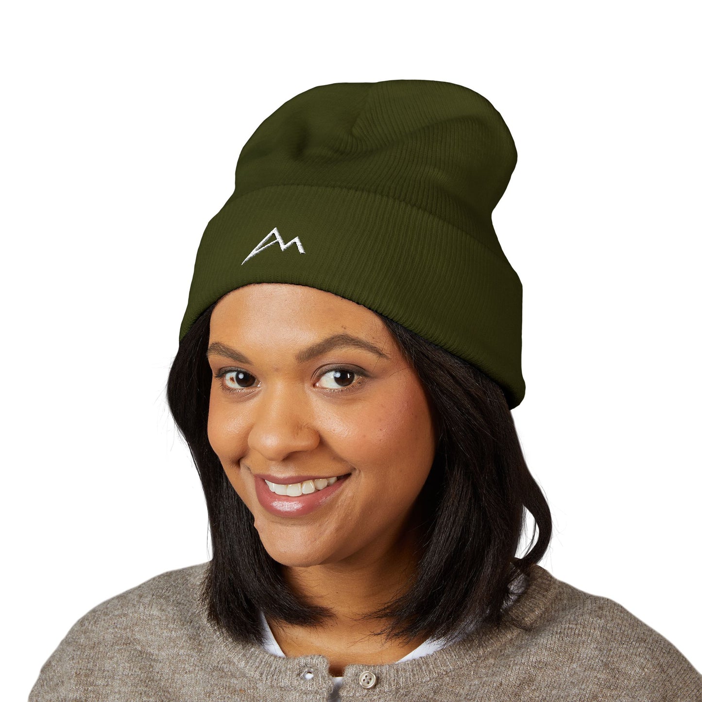 Embroidered Mountain Logo Beanie