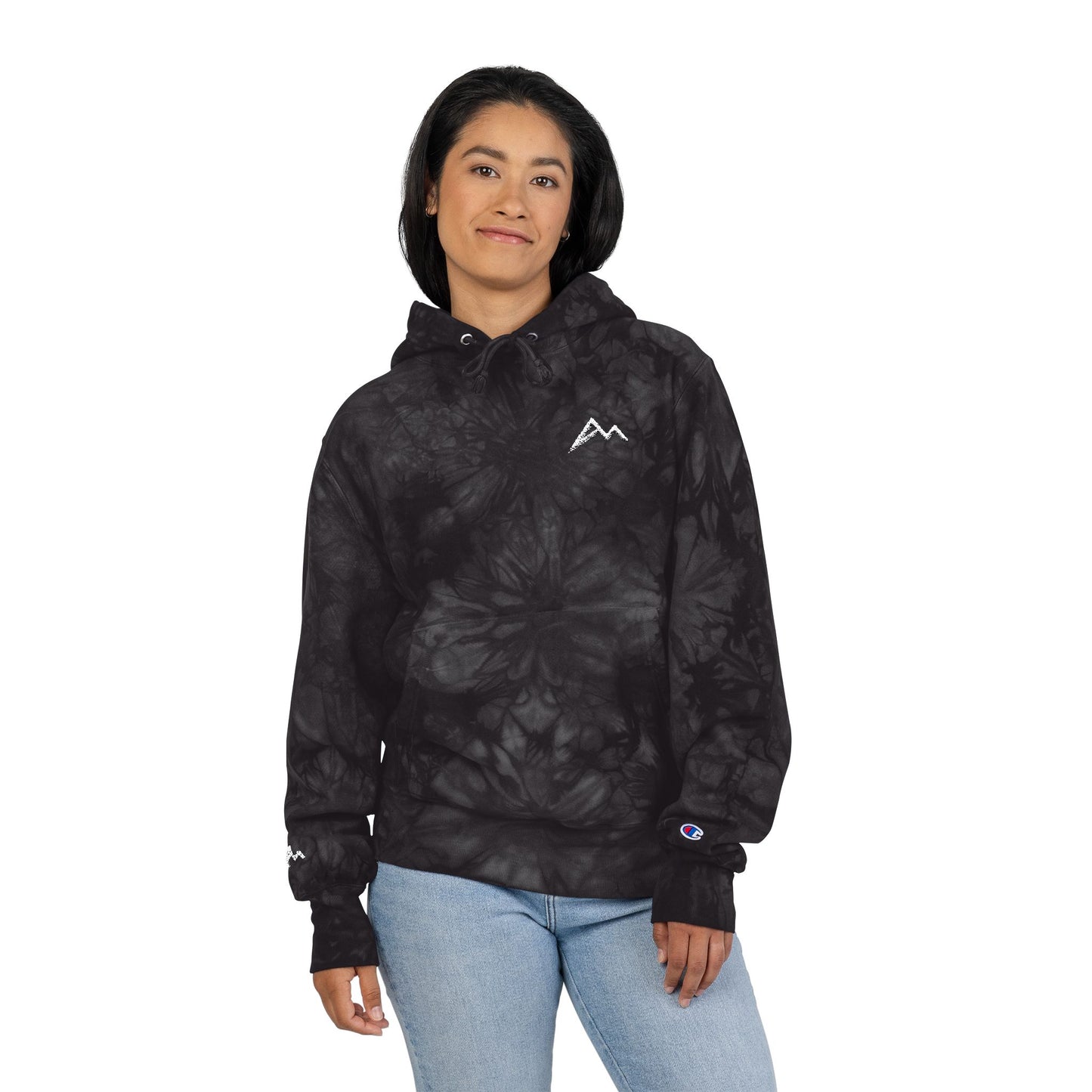 Embroidered Mountain Logo Hoodie Amerigio Magani X Champion