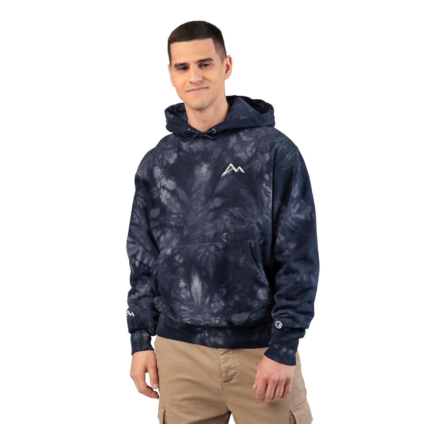 Embroidered Mountain Logo Hoodie Amerigio Magani X Champion