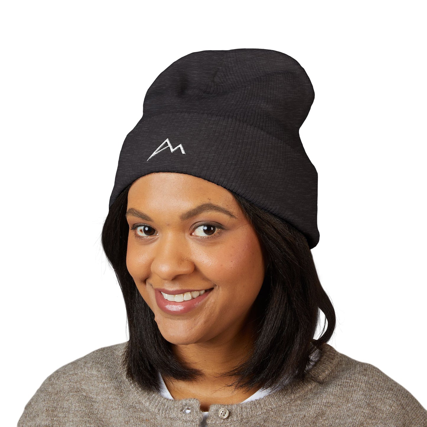 Embroidered Mountain Logo Beanie