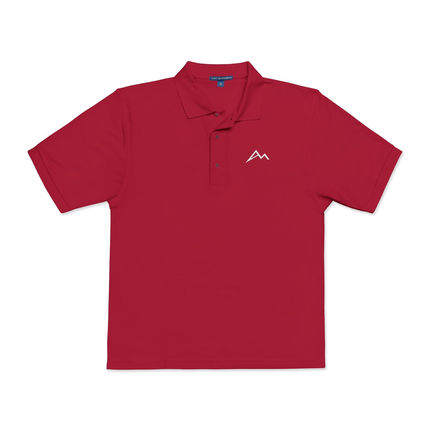 Embroidered Minimalist Mountain Polo Shirt