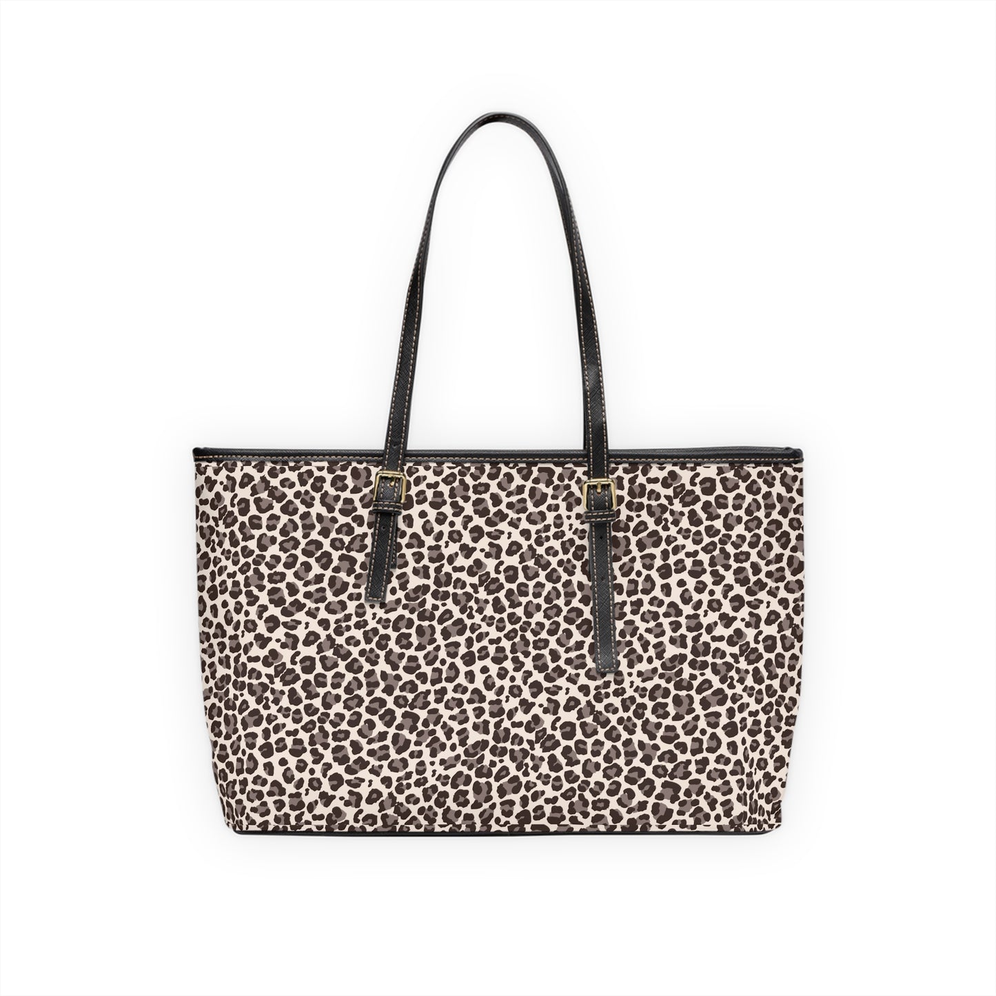 Leopard Print PU Shoulder Bag — Animal Print Tote Purse
