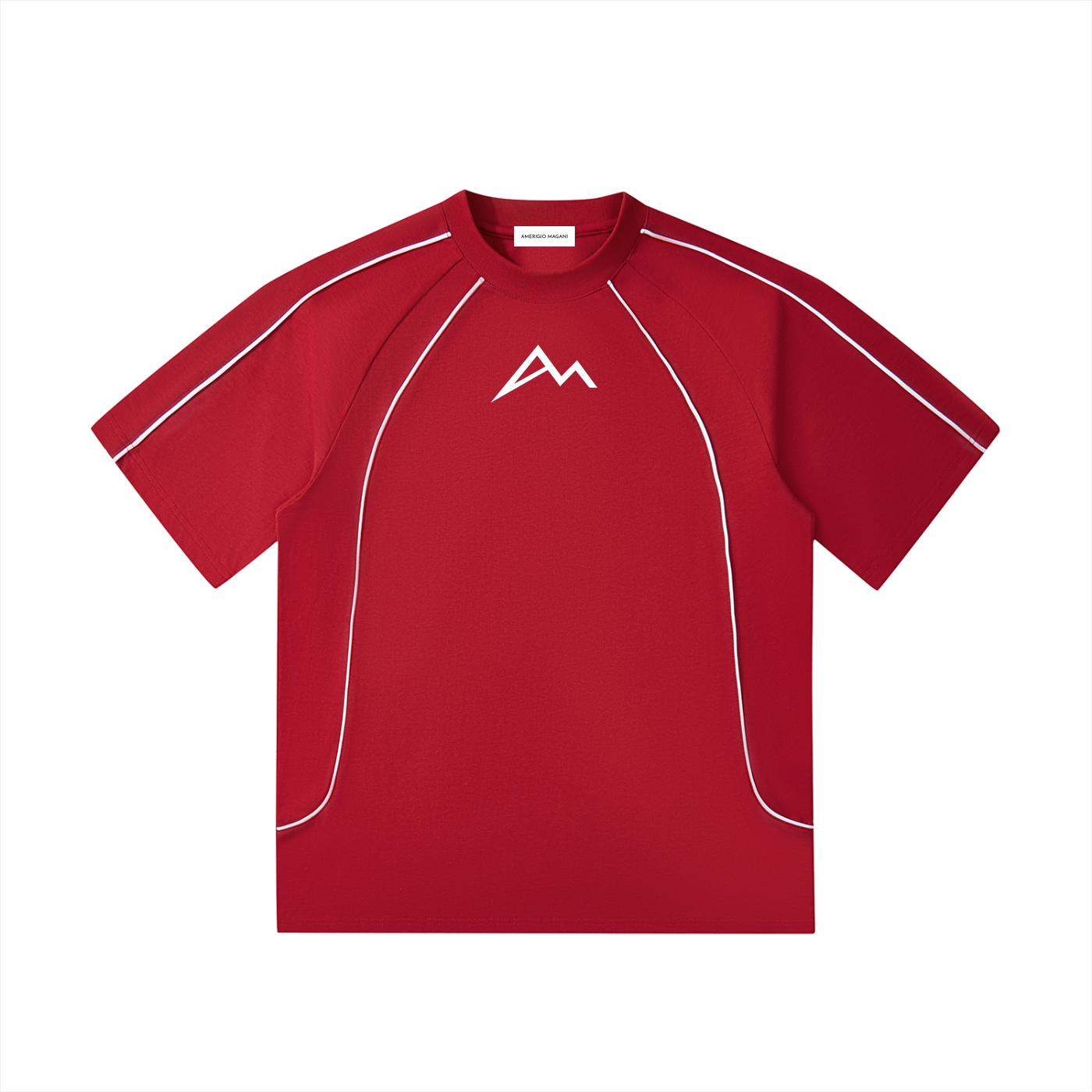 Kontrastnaht-Raglan-T-Shirt