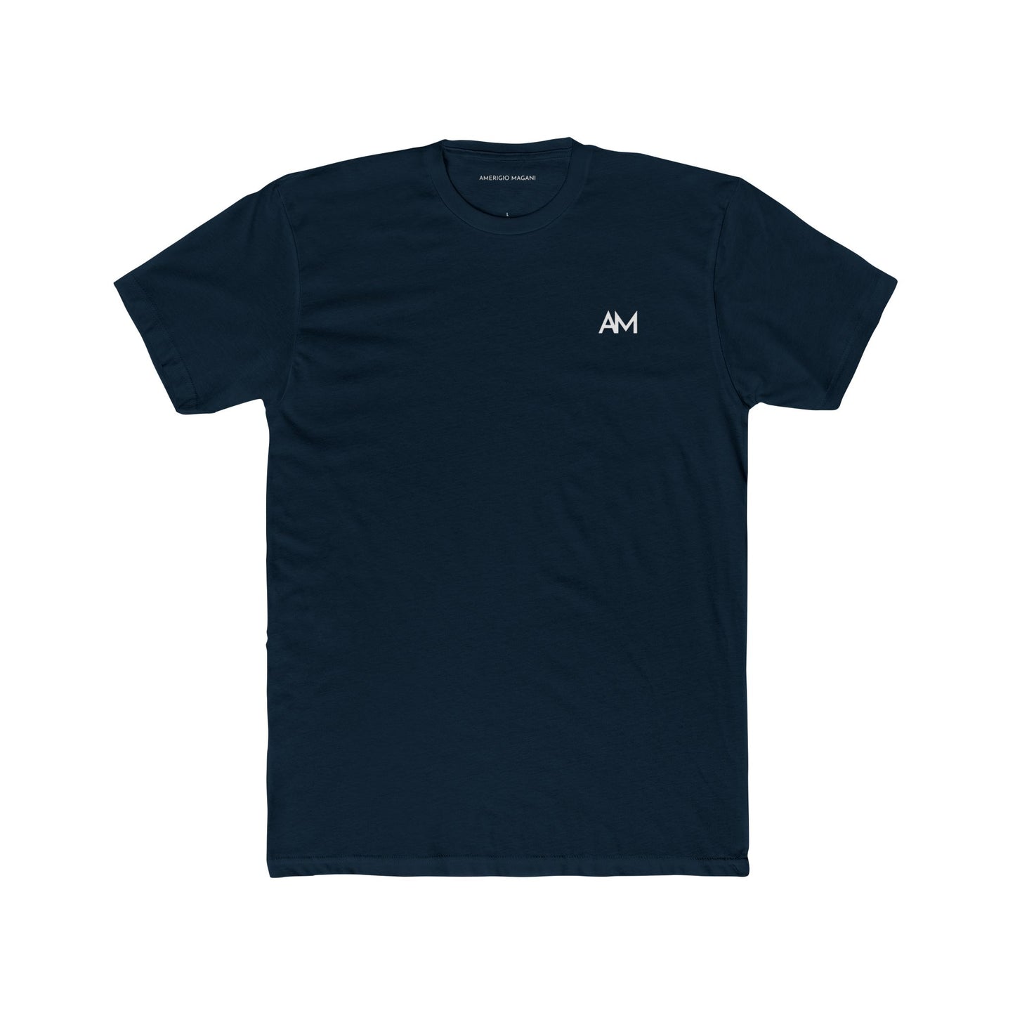 Mountain Peak Graphic Tee — AM Logo Black Cotton T-Shirt