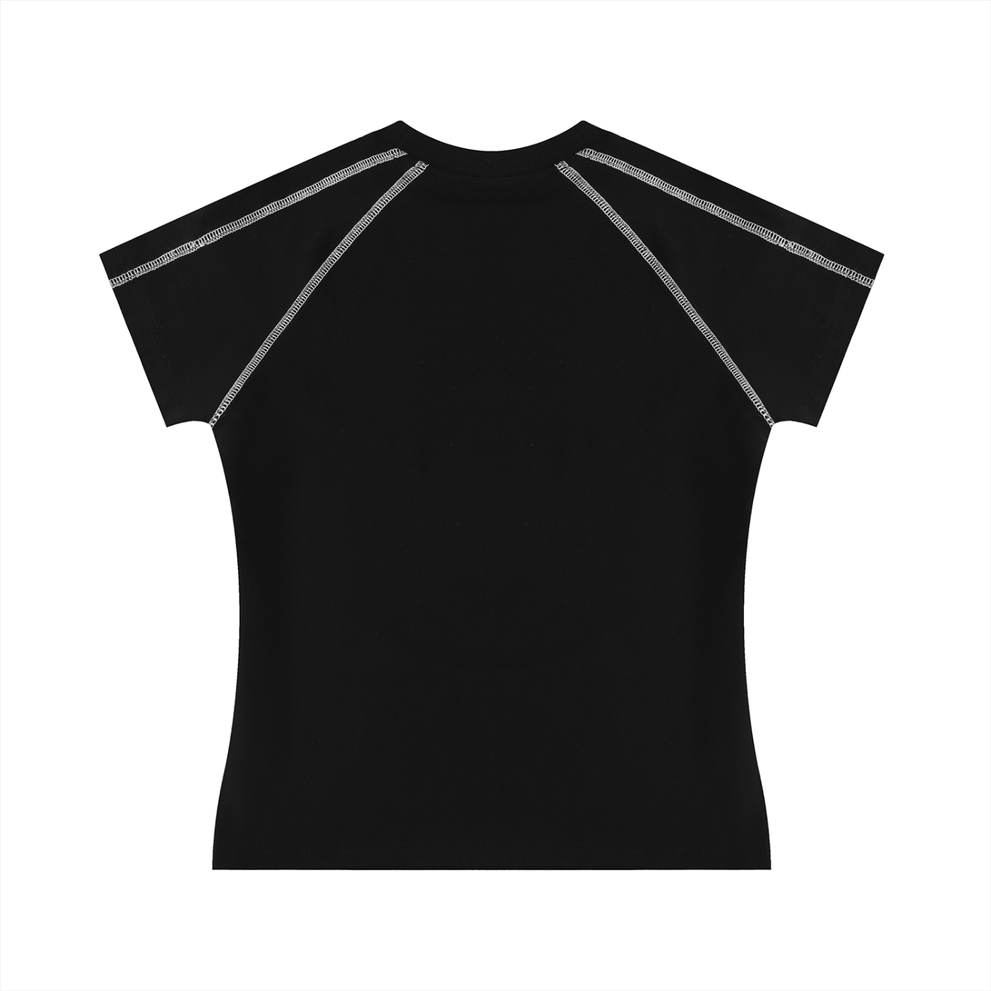 Damen Raglan-T-Shirt mit Kontrastnähten