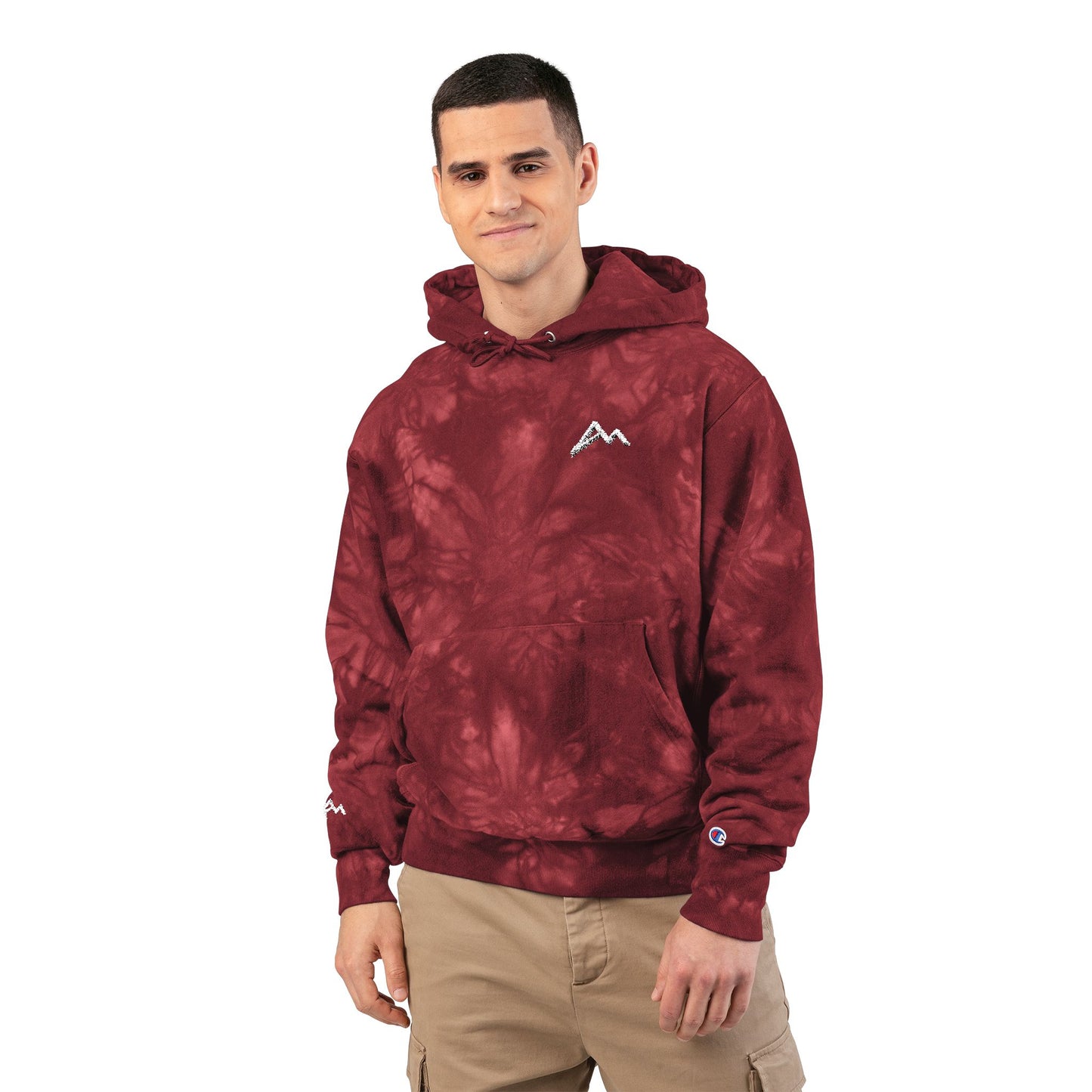 Embroidered Mountain Logo Hoodie Amerigio Magani X Champion