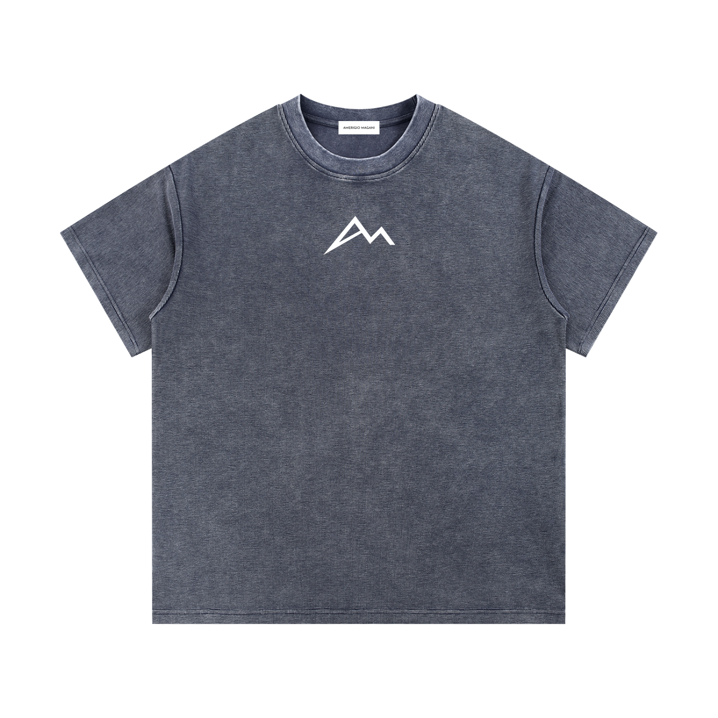 Mineral-Wash-Waffelstrick-T-Shirt