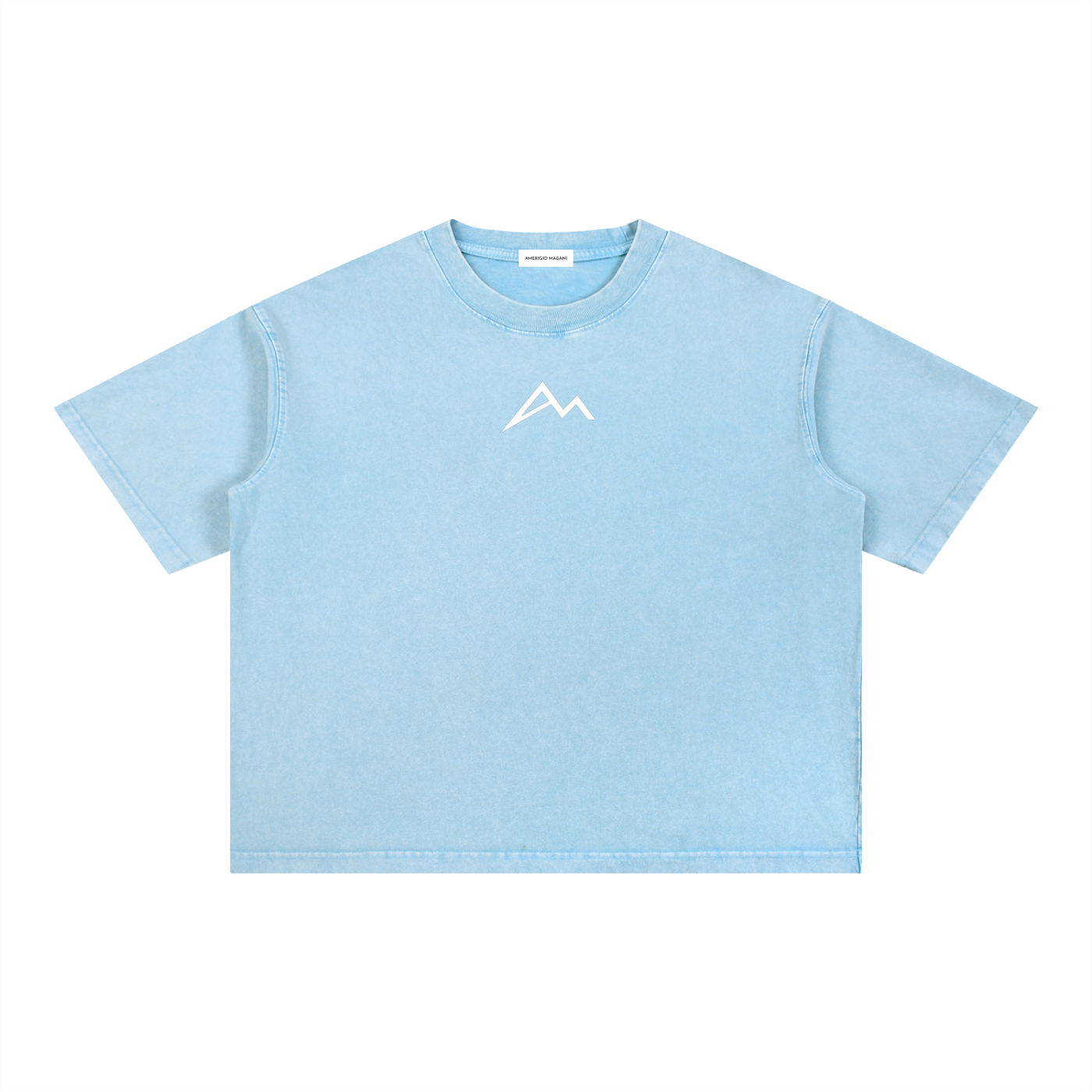 Boxy Baumwoll-T-Shirt mit Mineralwaschung
