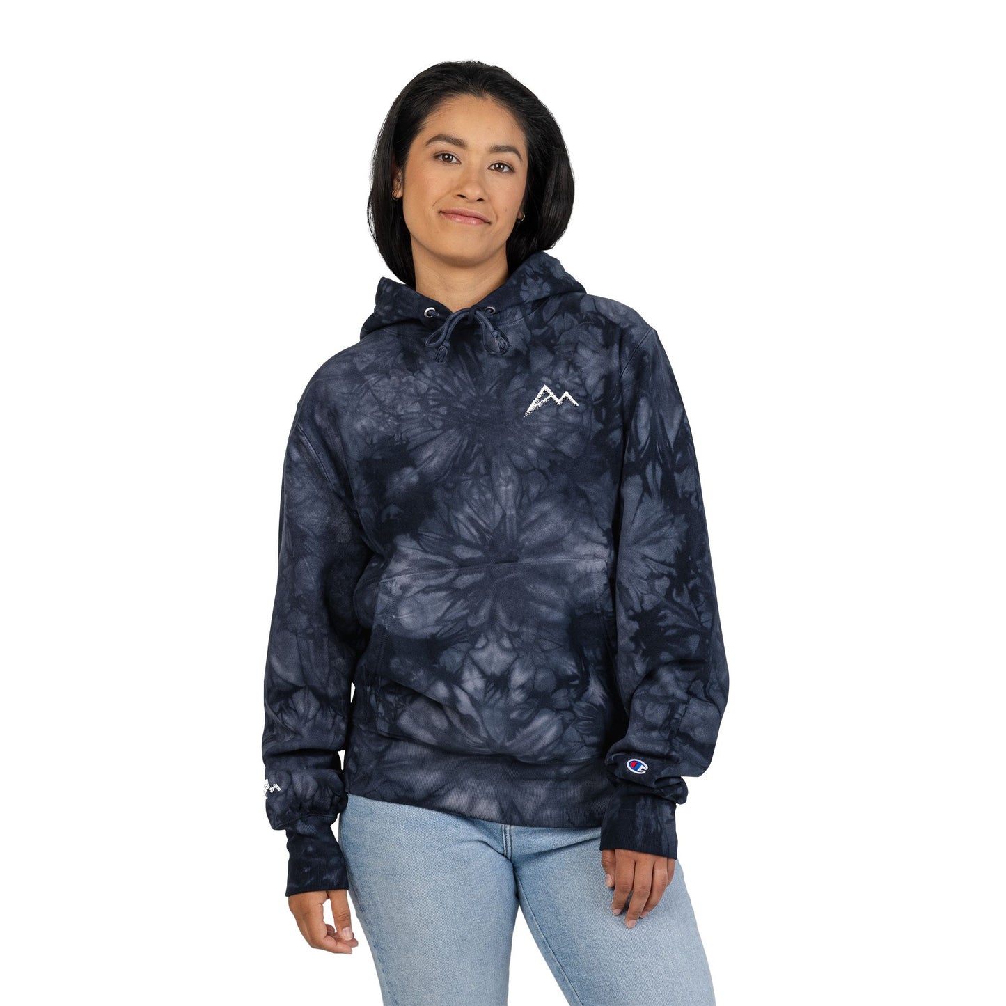 Embroidered Mountain Logo Hoodie Amerigio Magani X Champion