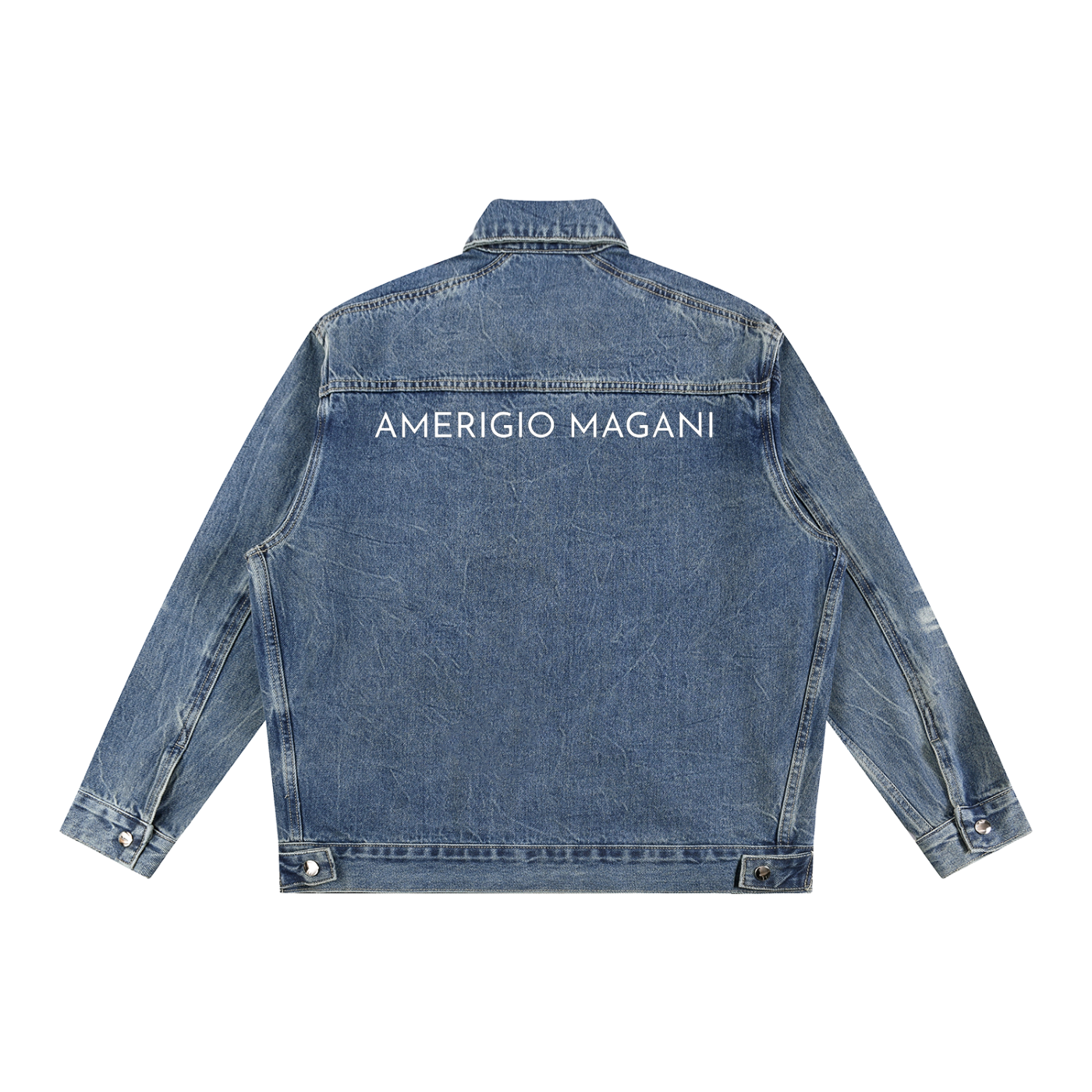 Vintage Wash Zip Up Denim Jacket
