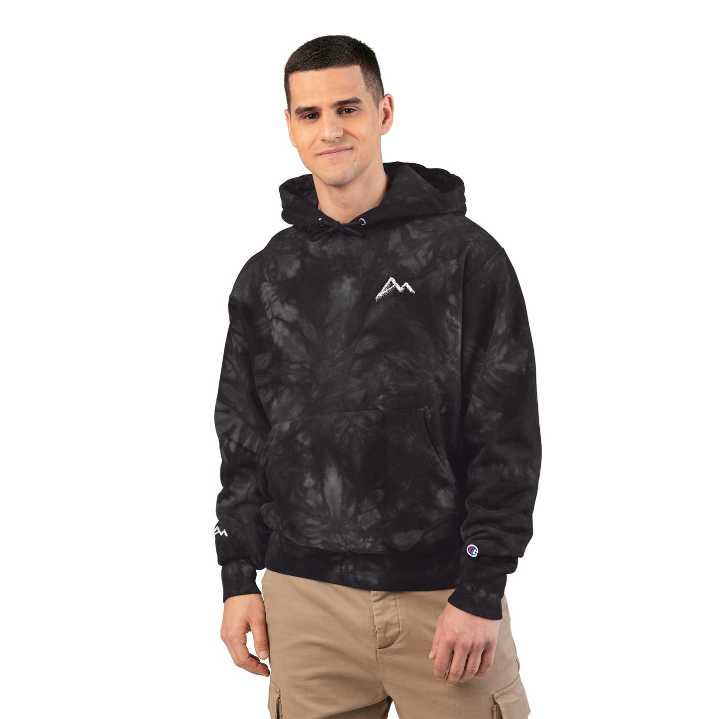 Embroidered Mountain Logo Hoodie Amerigio Magani X Champion