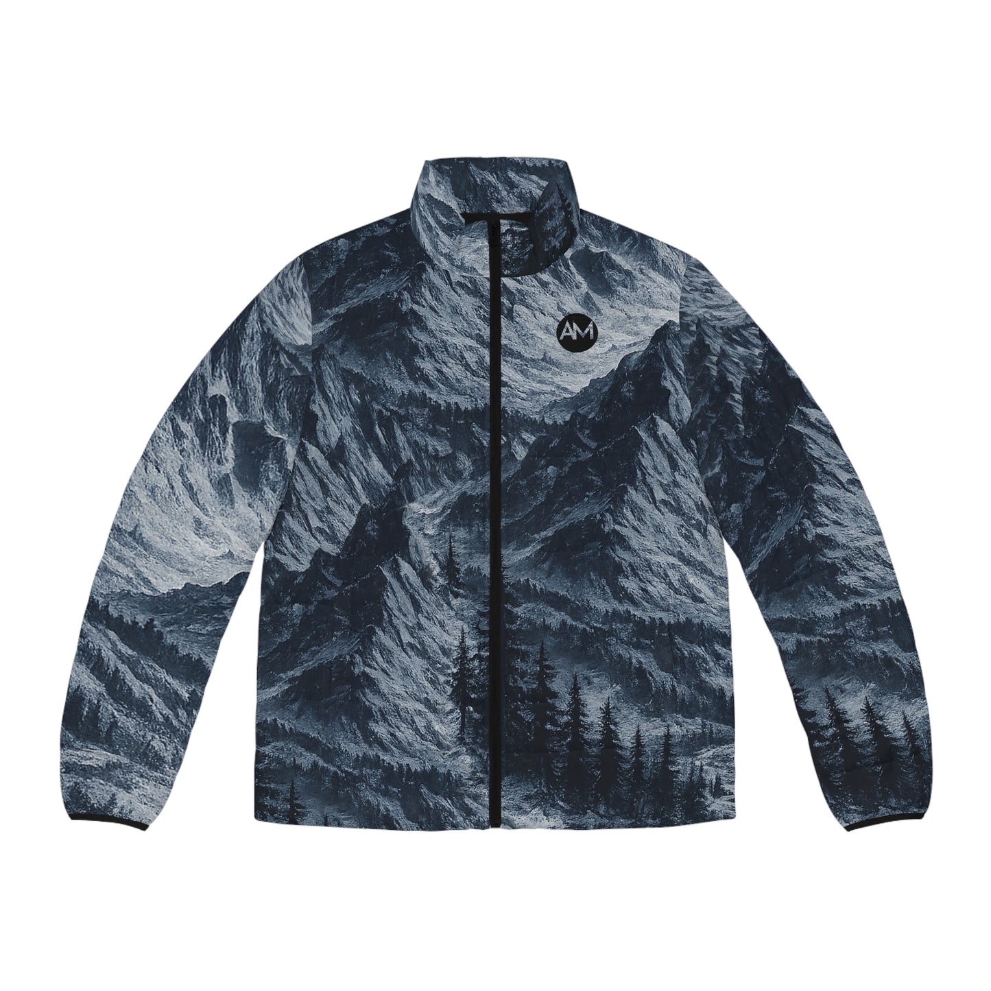 Doudoune Mountain Forest — Imprimé Paysage Intégral pour Homme