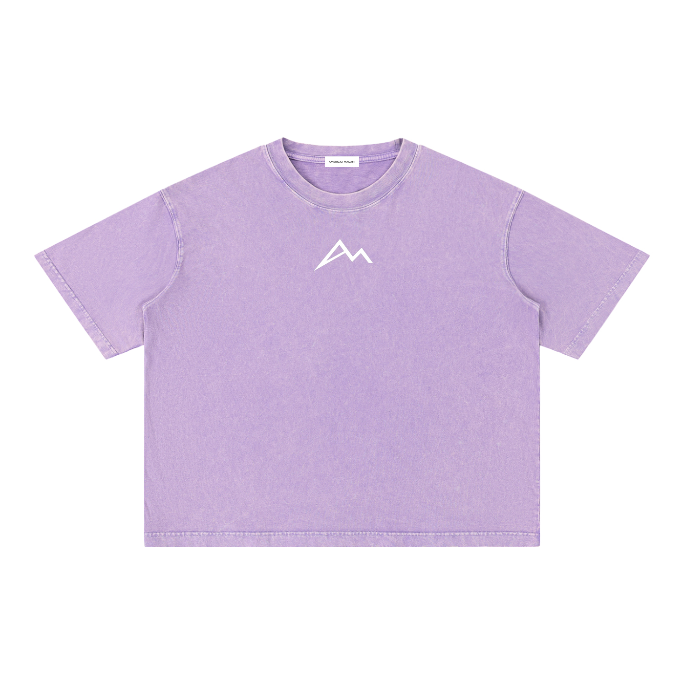 Boxy Baumwoll-T-Shirt mit Mineralwaschung