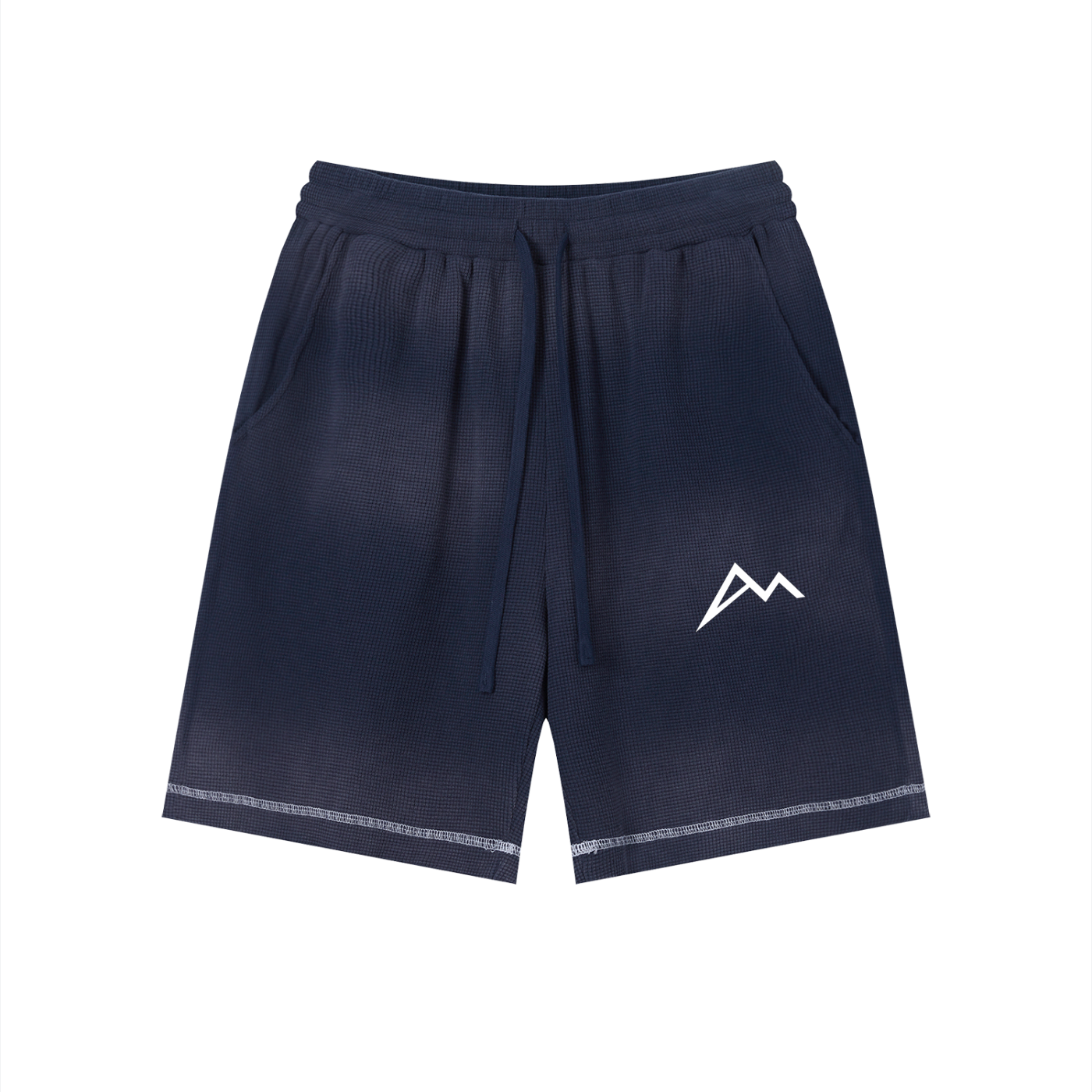 Unisex Sunfade Waffle Raw Hem Shorts