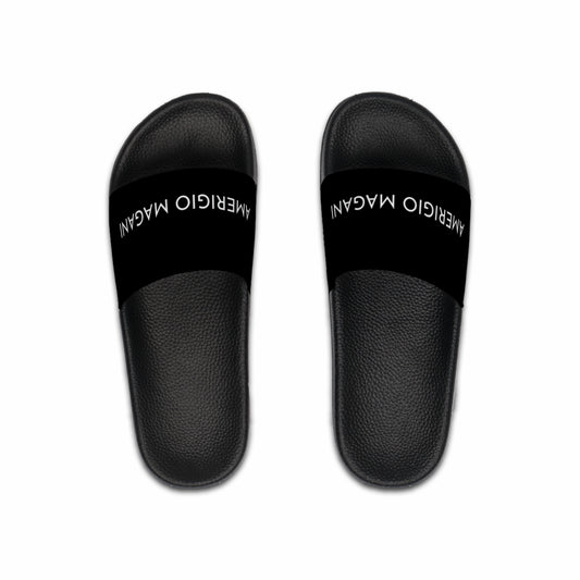 Amerigio Magan Black Slide Sandals — Men's Casual Pool & Beach Slides