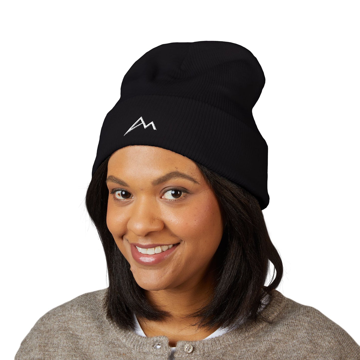 Embroidered Mountain Logo Beanie